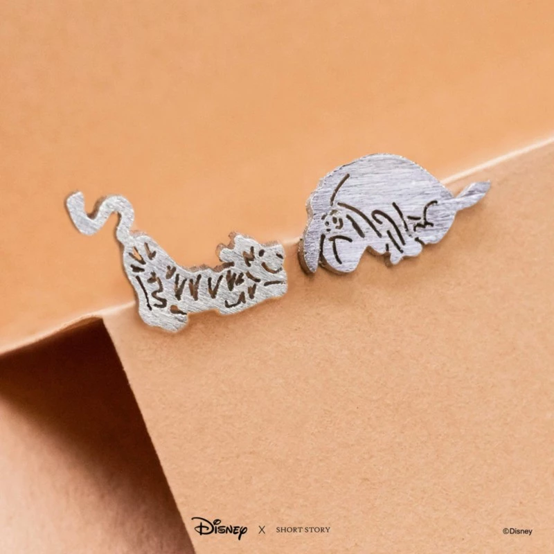 Disney Earrings Tigger And Eeyore, Silver - Image 2